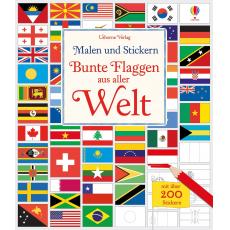 贴纸书Malen und Stickern: Bunte Flaggen aus aller Welt